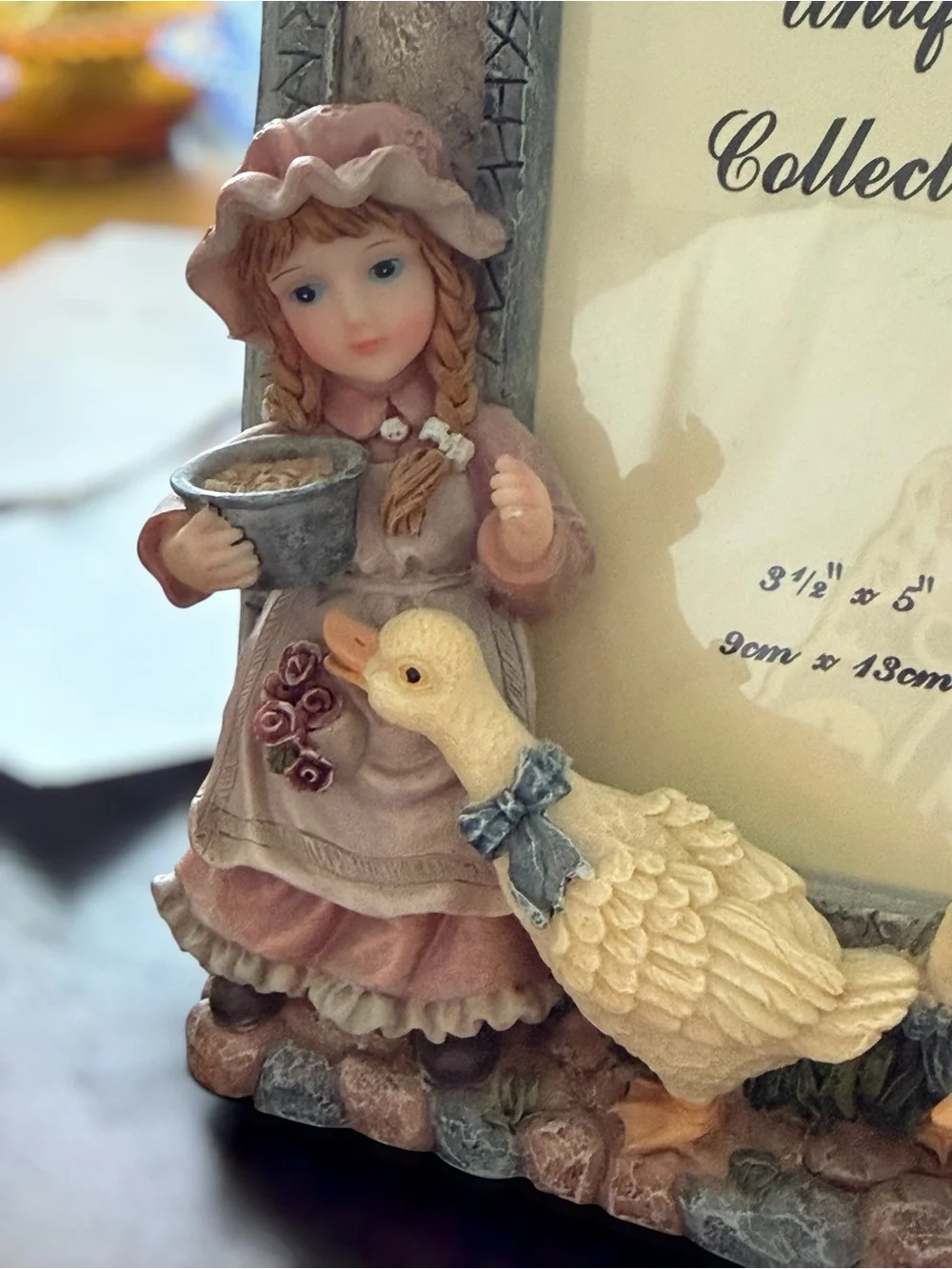 Vintage Cottagecore Girl & Duck Family 3.5